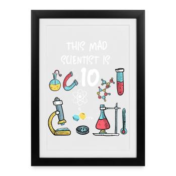 Ce savant fou a 10 ans - Affiche encadrée (27 × 37 cm) - noir - Devant
