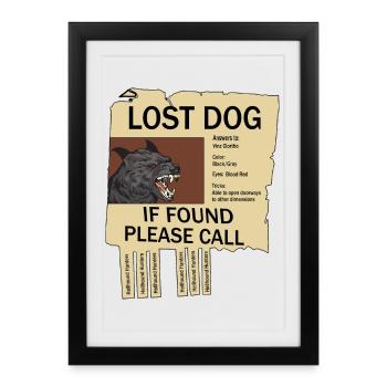Missing Hellhound - Framed poster (27 × 37 cm) - black - Front