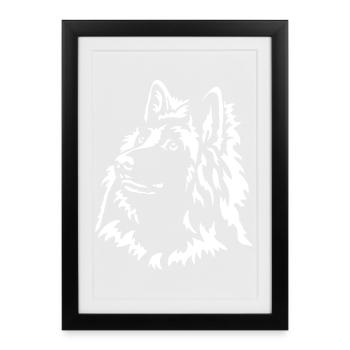Tervueren Head "Black Edition" - Framed poster (27 × 37 cm) - black - Front