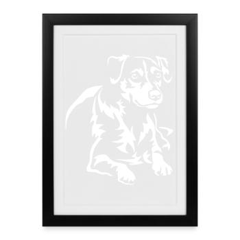 Dansk Svensk Gaardhond « Édition Noire » - Affiche encadrée (27 × 37 cm) - noir - Devant
