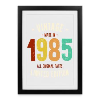 Millésime 1985 Edition Limitée - Affiche encadrée (27 × 37 cm) - noir - Devant
