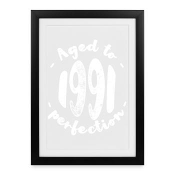 Aged to 1990 Nostalgia - Framed poster (27 × 37 cm) - black - Front