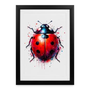 Coccinelle - Affiche encadrée (27 × 37 cm) - noir - Devant