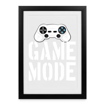Game Mode - Gerahmtes Poster (27 × 37 cm) - Schwarz - Vorne