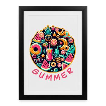 Couleurs de l’été - Affiche encadrée (27 × 37 cm) - noir - Devant