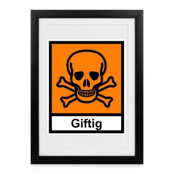 Poisonous - Framed poster (27 × 37 cm) - black - Front
