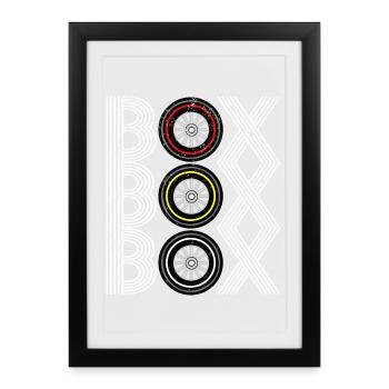 Futuristic abstract pattern with geometric - Framed poster (27 × 37 cm) - black - Front