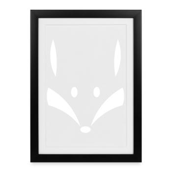 Intelligent comme un renard - Affiche encadrée (27 × 37 cm) - noir - Devant