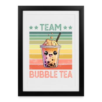 Thé à bulles - Affiche encadrée (27 × 37 cm) - noir - Devant