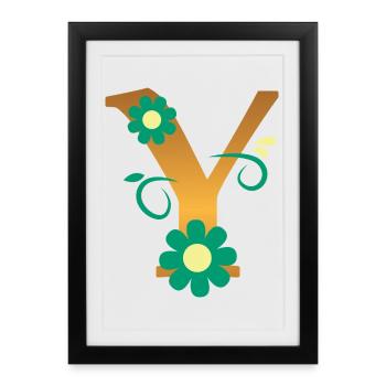 Y - Affiche encadrée (27 × 37 cm) - noir - Devant