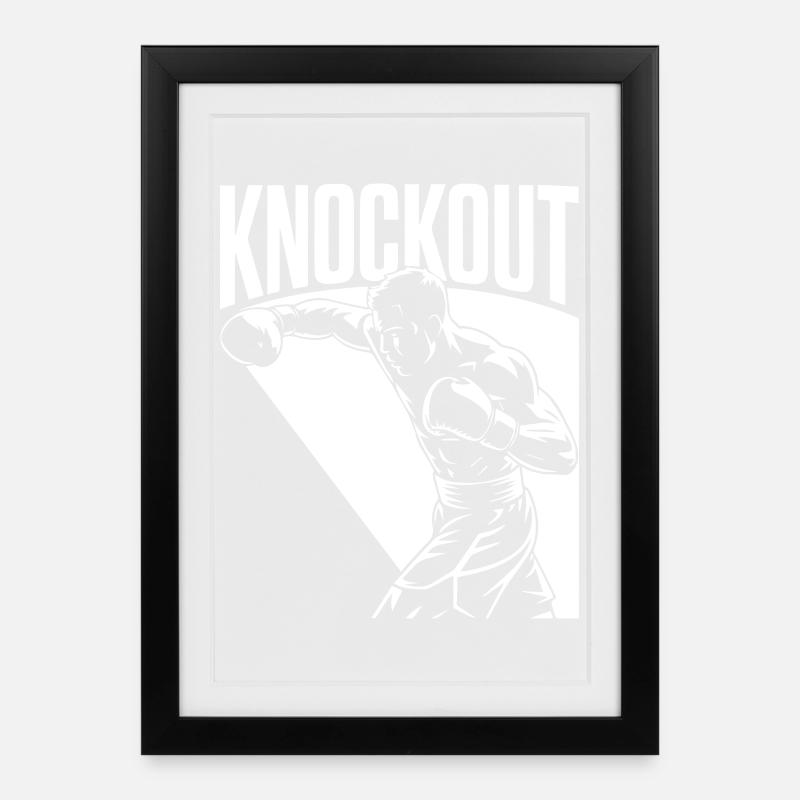 Knockout - Gerahmtes Poster (27 × 37 cm) - Schwarz