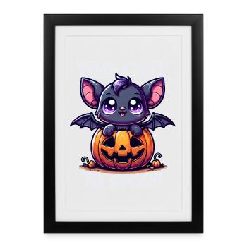 Cute bat Halloween - Framed poster (27 × 37 cm) - black - Front