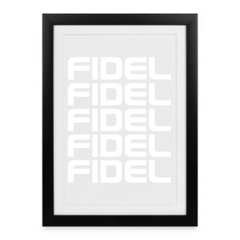Fidel Castro - Cuba - Cuba Communism Revolution - Framed poster (27 × 37 cm) - black - Front