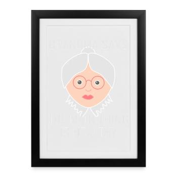 granny - Framed poster (27 × 37 cm) - black - Front