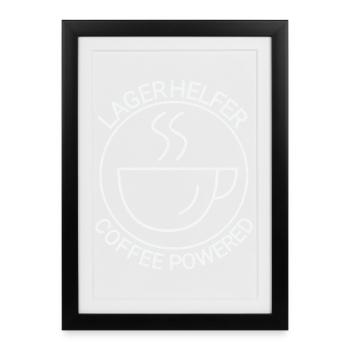 Warehouse Helper Coffee Powered - Framed poster (27 × 37 cm) - black - Front