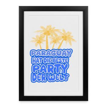 Paraguay as a holiday - Framed poster (27 × 37 cm) - black - Front