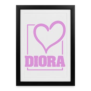 Bachelorette Diora - Framed poster (27 × 37 cm) - black - Front