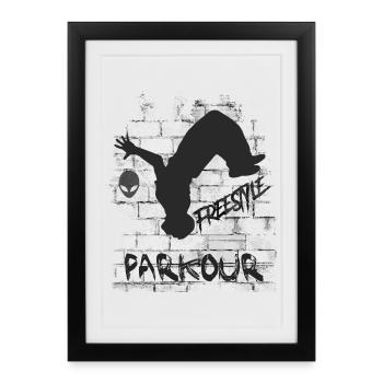 Parkour - Affiche encadrée (27 × 37 cm) - noir - Devant