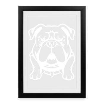 personalized bulldogs dogs t-shirt gift - Framed poster (27 × 37 cm) - black - Front