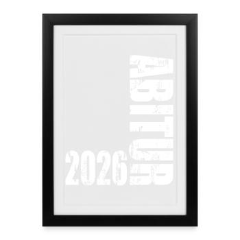 Abitur 2026 - Affiche encadrée (27 × 37 cm) - noir - Devant