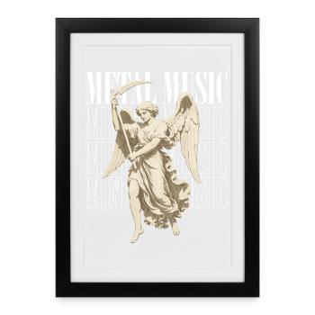 Angel of Metal Music Overlay - Framed poster (27 × 37 cm) - black - Front