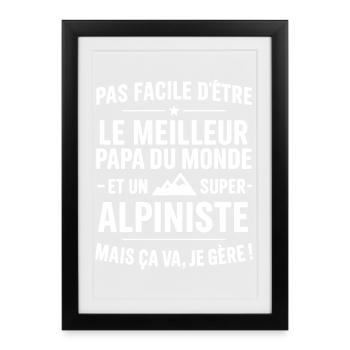 Heart + Mountaineering – Super Dad Mountaineer - Framed poster (27 × 37 cm) - black - Front