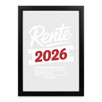 Le compte à rebours de la rente 2026 est lancé - Affiche encadrée (27 × 37 cm) - noir - Devant
