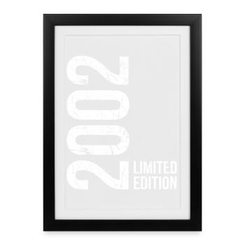 Année de naissance 2002 – 24 ans de fierté - Affiche encadrée (27 × 37 cm) - noir - Devant