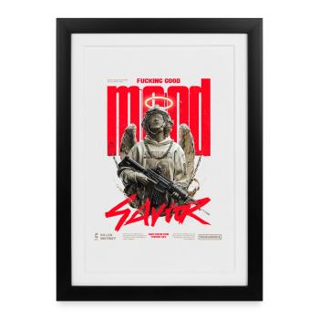 Arch angel Savior - Framed poster (27 × 37 cm) - black - Front