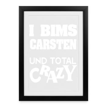 First name Carsten - Framed poster (27 × 37 cm) - black - Front