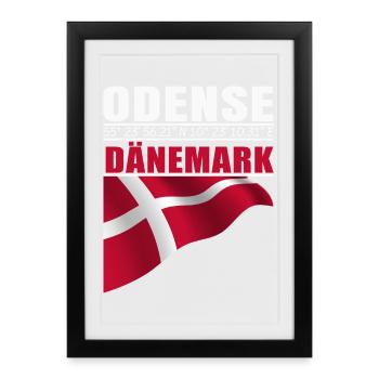 Odense - Affiche encadrée (27 × 37 cm) - noir - Devant