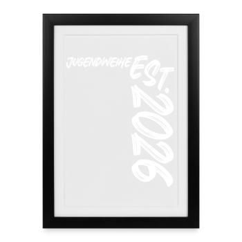 Jugendweihe Est. 2026 - Affiche encadrée (27 × 37 cm) - noir - Devant