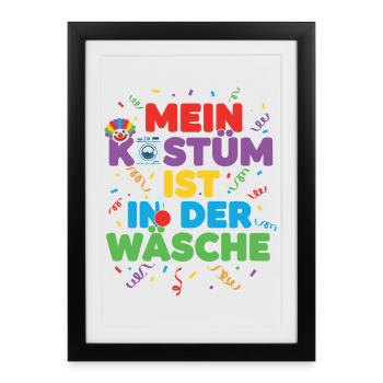 Mon cadeau de clown en lingerie costumé - Affiche encadrée (27 × 37 cm) - noir - Devant