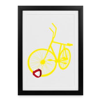 Cycling ball, cycleball, indoor cycling - Framed poster (27 × 37 cm) - black - Front