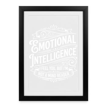 Emotional Intelligence – Not a Mind Reader - Framed poster (27 × 37 cm) - black - Front