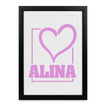 Gift for Alina - Framed poster (27 × 37 cm) - black - Front