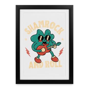 Trèfle et roul - Affiche encadrée (27 × 37 cm) - noir - Devant