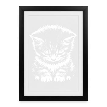 Sad Cat Meme Gift - Framed poster (27 × 37 cm) - black - Front