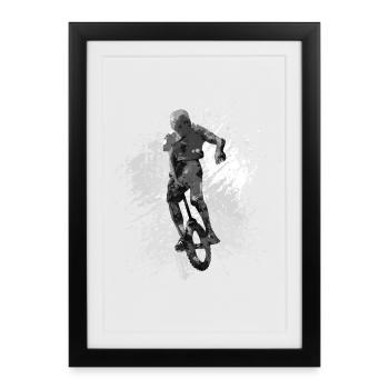 Unicycle | Unicycling Freestyle - Framed poster (27 × 37 cm) - black - Front