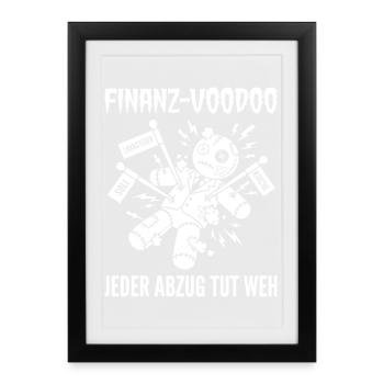 Financial Voodoo Doll Every Print Hurts - Framed poster (27 × 37 cm) - black - Front