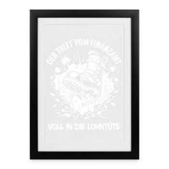 The net destroyed by the tax office - Framed poster (27 × 37 cm) - black - Front