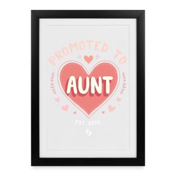 Tante 2026 Tante 2026 Promue Tante 2026 - Affiche encadrée (27 × 37 cm) - noir - Devant