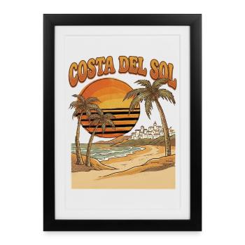 Costa Del Sol Holidays Spain - Framed poster (27 × 37 cm) - black - Front