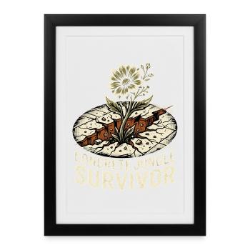 Jardinage guérilla des survivants de la jungle - Affiche encadrée (27 × 37 cm) - noir - Devant