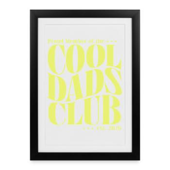 Cool Dads Club - Dad-to-be 2026 Gift - Framed poster (27 × 37 cm) - black - Front