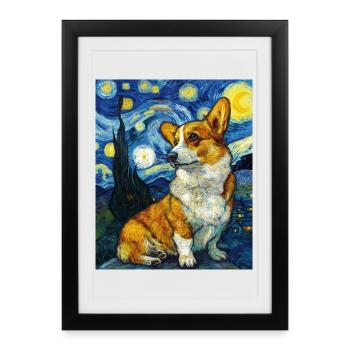 Welsh Corgi Pembroke - Framed poster (27 × 37 cm) - black - Front