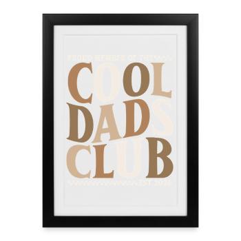 Cool Dads Club - Dad-to-be 2026 Gift - Framed poster (27 × 37 cm) - black - Front