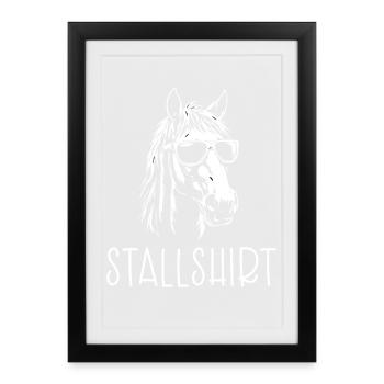 Stable shirt - Framed poster (27 × 37 cm) - black - Front