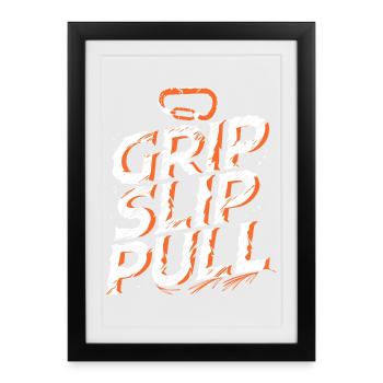 Grip Slip Sweater Adventure Climbing - Framed poster (27 × 37 cm) - black - Front
