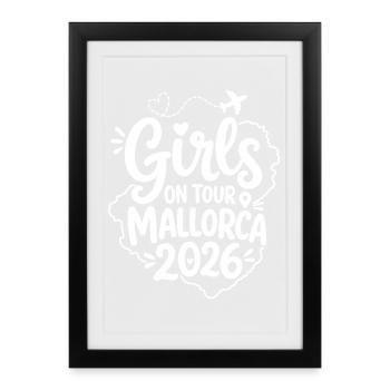 Malle 2026 Filles en tournée Majorque 2026 - Affiche encadrée (27 × 37 cm) - noir - Devant